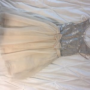Never worn cream and silver dress.